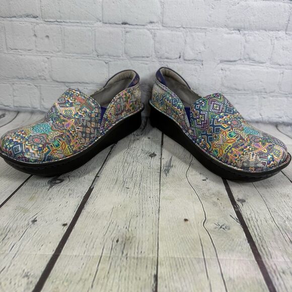 Alegria Debra Clogs Women 9.5-10 EU 40 Comfort Nurse Slip Resistant Floral Shoes - Picture 3 of 11